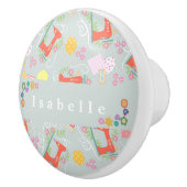 Liefde naaimachine grijs keramische knop (Rechts)