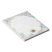 Liefde naaimachine grijs notitieblok (Schuin)