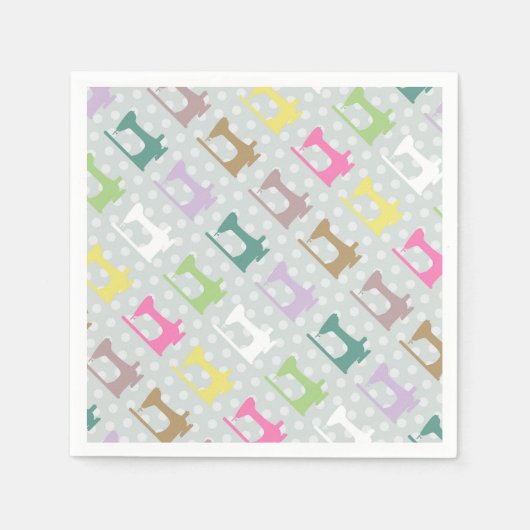 Liefde naaimachine grijs servet (Voorkant)