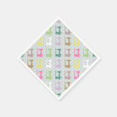 Liefde naaimachine grijs servet (Hoek)