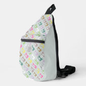 Liefde Naaimachine Monogram Grijs Sling Bag (Rechterhoek)