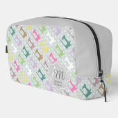 Liefde Naaimachine Monogram Grijs Toilettasje (Rechterhoek)
