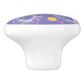 Liefde naaimachine Paars Keramische Knop (Zijkant)