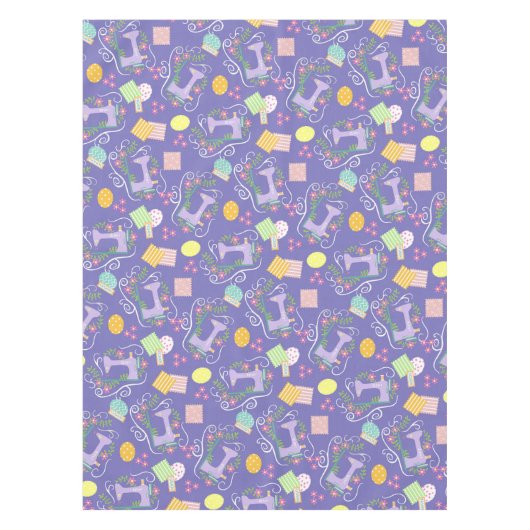 Liefde naaimachine Paars Tafelkleed (Voorkant)