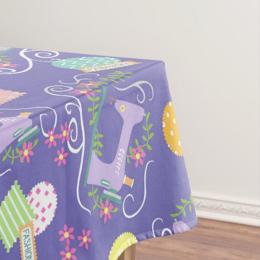 Liefde naaimachine Paars Tafelkleed (Voorbeeld)