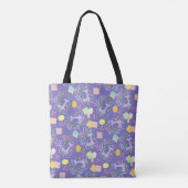 Liefde Naaimachine Paars Tote Bag (Achterkant)