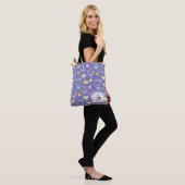 Liefde Naaimachine Paars Tote Bag (Op model)