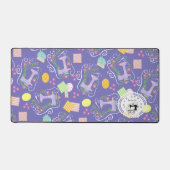 Liefde naaimachine Paarse bureaumat (Voorkant)