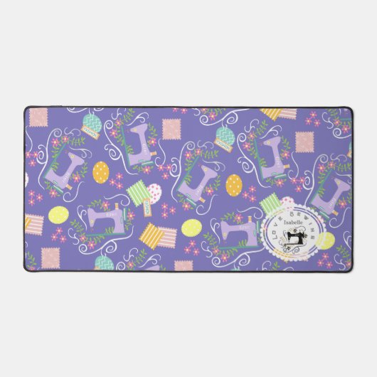 Liefde naaimachine Paarse bureaumat (Voorkant)