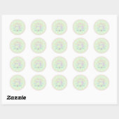 Liefde naaimachine — Pastel Green Ronde Sticker (Vel)