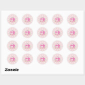 Liefde naaimachine Pastel Peach Ronde Sticker (Vel)