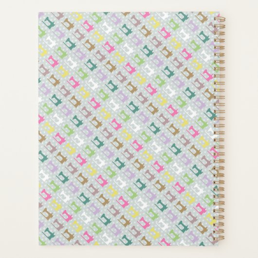 Liefde naaimachine Pastel Roze Planner (Achterkant)