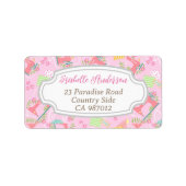 Liefde naaimachine roze etiket (Voorkant)