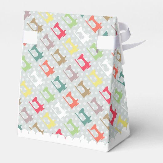 Liefde Naaimachine Silhuet Grijs   Bedankdoosjes (Achterkant)