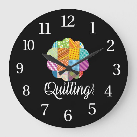 Liefde naaiwerk, hobby-ambachtelijke geschenk grote klok (Voorkant)