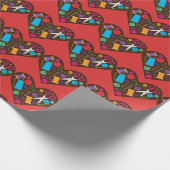 Liefde naaiwerk in verpakkingspapier cadeaupapier (Hoek)