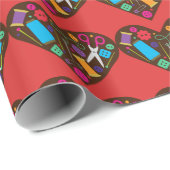 Liefde naaiwerk in verpakkingspapier cadeaupapier (Rol Hoek)