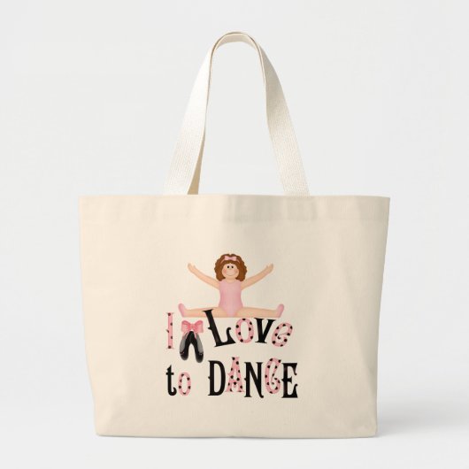 Liefde naar Dance Grote Tote Bag (Voorkant)