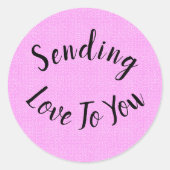 Liefde naar jou sturen ronde sticker (Voorkant)