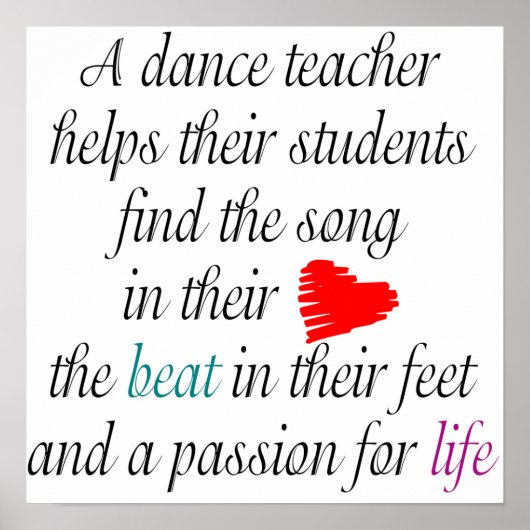 Liefde naar Teach Dance Poster (Voorkant)