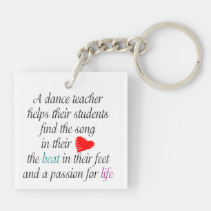 Liefde naar Teach Dance Sleutelhanger