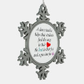 Liefde naar Teach Dance Tin Sneeuwvlok Ornament (Links)