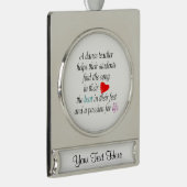 Liefde naar Teach Dance Verzilverd Banner Ornament (Rechts)