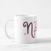 Liefde Nana Grootmoeder Typografische Harten Koffiemok (Links)