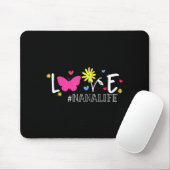 Liefde nanalife vlinder bloem inspirerend muismat (Met muis)