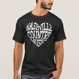 Liefde Nashville Tennessee Country Music Gitaar Sp T-shirt