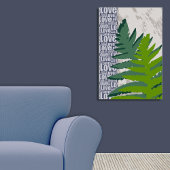 Liefde Natuur Gestileerde Blauwe & Groene Varen Bl Poster
