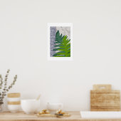 Liefde Natuur Gestileerde Blauwe & Groene Varentak Poster (Keuken)