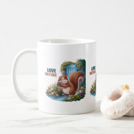 Liefde Natuur Grappige Eekhoorn Koffiemok