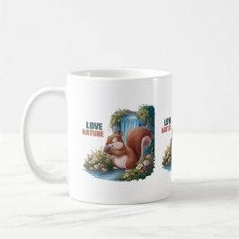 Liefde Natuur Grappige Eekhoorn Koffiemok