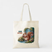 Liefde Natuur Grappige Eekhoorn Tote Bag (Achterkant)