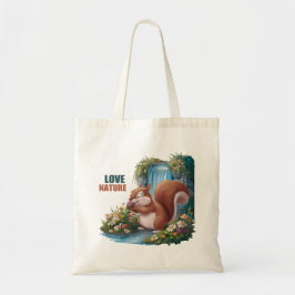 Liefde Natuur Grappige Eekhoorn Tote Bag