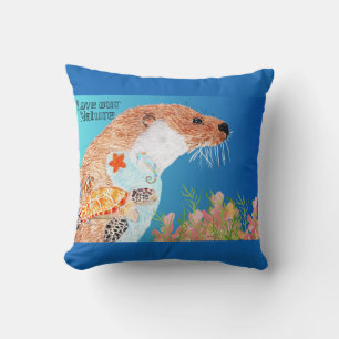 Liefde natuur met Otters Kussen