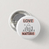 Liefde Natuur Ronde Button 3,2 Cm (Voorkant /achterkant)