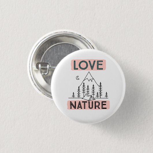 Liefde Natuur Ronde Button 3,2 Cm (Voorkant /achterkant)