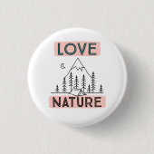 Liefde Natuur Ronde Button 3,2 Cm (Voorkant)