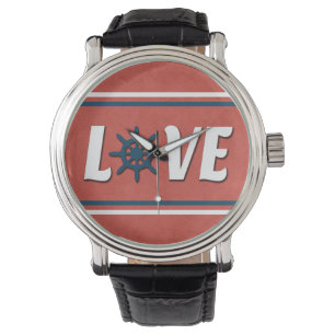 Liefde nautische vormgeving horloge