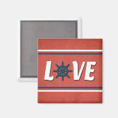 Liefde nautische vormgeving magneet (Voorkant / Achterkant)