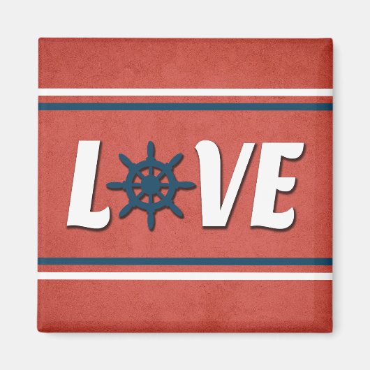 Liefde nautische vormgeving magneet (Voorkant)