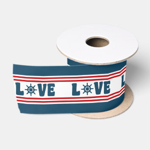 Liefde nautische vormgeving satijnen lint