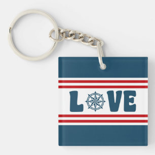 Liefde nautische vormgeving sleutelhanger