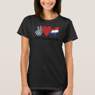 Liefde Nederland Trots Nederlandse vlag Nederlands T-shirt