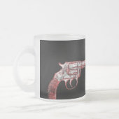 liefde neergeschoten. matglas koffiemok (Links)