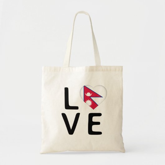Liefde - Nepal vlag Tote Bag (Voorkant)