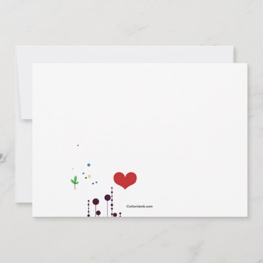 Liefde Nest Moving Announcement Aankondiging (Achterkant)