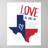 Liefde net zo groot als Texas Poster (Voorkant)